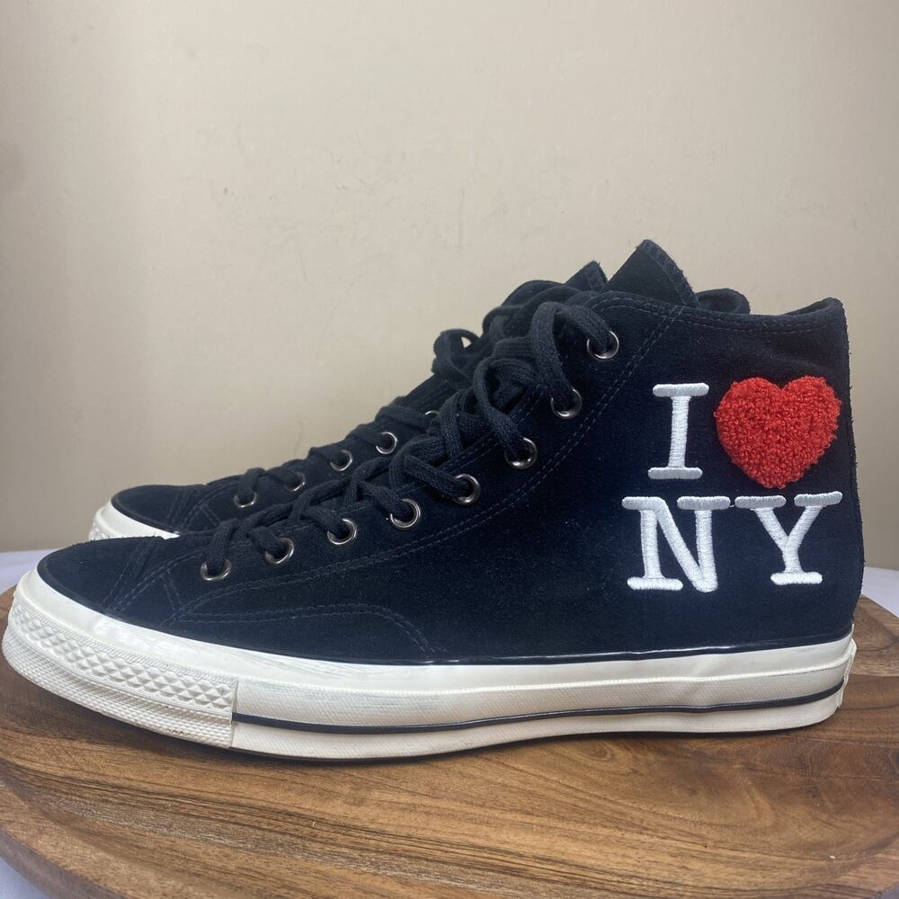 Converse Chuck Taylor All Star I Love NY New York Mens Black‎ Size 10.5 Shoes - Picture 4 of 9